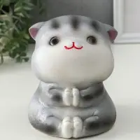 Копилка "Кот Дзен" серый, 16х14х14,5 см Копилка "Кот Дзен" серый, 16х14х14,5 см