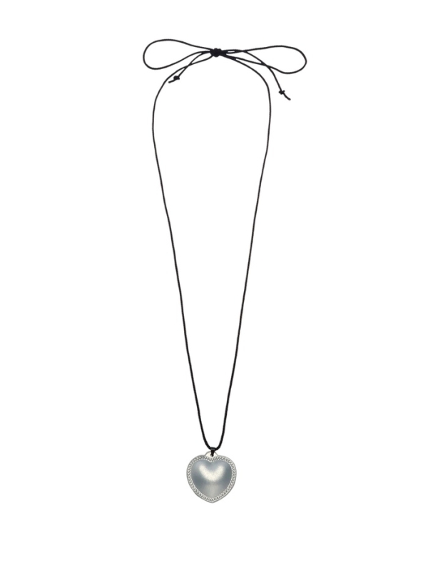 Портупея с кулоном «Сердечко» кожа, трансформер, цвет серебро, 150 см Портупея с кулоном «Сердечко» кожа, трансформер, цвет серебро, 150 см