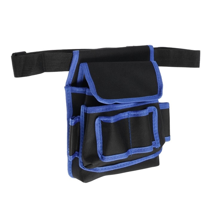 Сумка-пояс для инструментов ТУНДРА, одинарная, 2 кармана, 4 петли Сумка-пояс для инструментов ТУНДРА, одинарная, 2 кармана, 4 петли