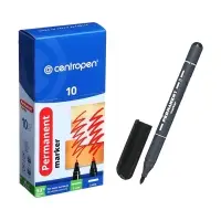 Маркер перманентный Centropen 2836, чёрный, узел 3.3 мм, линия 2 мм