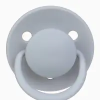 Соски-пустышки, от 6 мес., латекс, классические, в контейнере, набор из 2 шт., серый/серо-синий, M&B