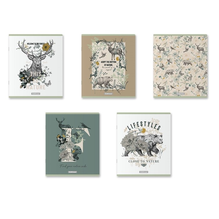 Тетрадь 48 листов в клетку, ErichKrause Natural Life, обложка мелованный картон, матовая ламинация, блок офсет 100% белизна, МИКС (1 вид в спайке) Тетрадь 48 листов в клетку, ErichKrause Natural Life, обложка мелованный картон, матовая ламинация, блок офсет 100% белизна, МИКС (1 вид в спайке)