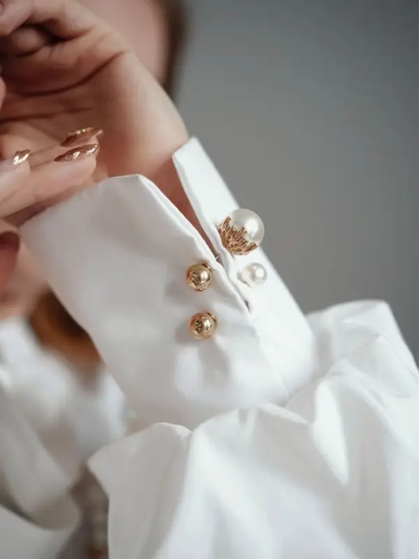 Набор булавок (6 шт.) &laquo;Жемчуг&raquo;, 6.5 см, белый в золоте