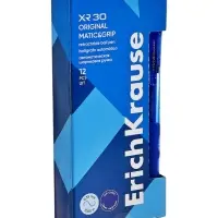 Ручка шариковая ErichKrause. XR-30, автоматическая, синий стержень, узел 0.7 мм, резиновый упор