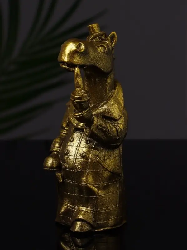 Фигурка гипс &laquo;Конь в пальто&raquo;, 11&times;5 см, цвет золото