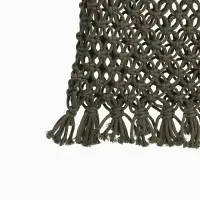 Сумка пляжная, плетёная, клетка 3.5 см, зелёная