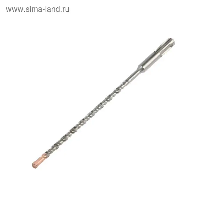 Бур по бетону ТУНДРА, крестовый наконечник, двойная спираль, SDS-plus, 6&times;210 мм