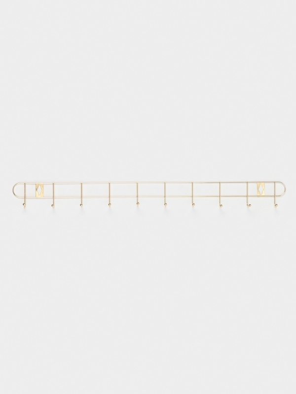 Вешалка настенная Доляна «Лето», 10 крючков, 55×5×3.5 см, золотая Вешалка настенная Доляна «Лето», 10 крючков, 55×5×3.5 см, золотая