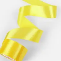 Лента атласная, 50 мм, 23&plusmn;1 м, жёлтая №15