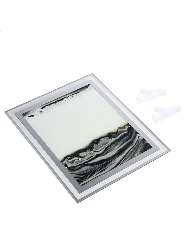 Песочные часы-картина, 30 х 25 см, антистресс, песок черный