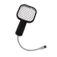 Мухобойка Bl-S, электрическая, портативная, Led подсветка, USB, чёрная