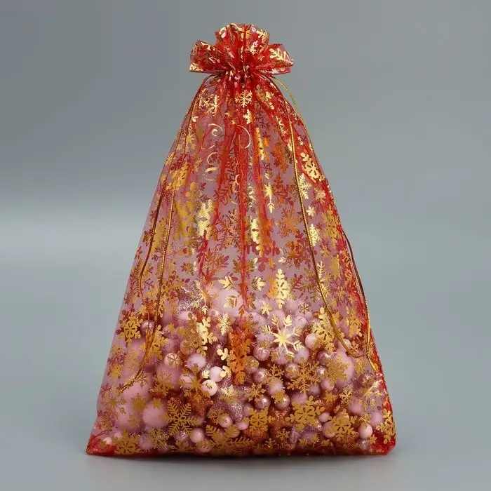 Мешочек подарочный органза «Новогодние желания», 20 х 30 см +/- 1.5 см Мешочек подарочный органза «Новогодние желания», 20 х 30 см +/- 1.5 см