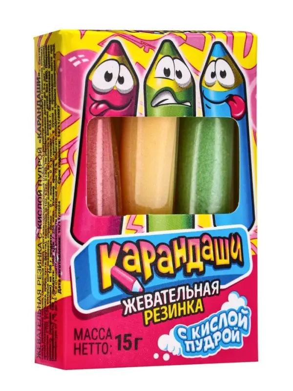 Жевательная резинка «Карандаши», 15 г Жевательная резинка «Карандаши», 15 г