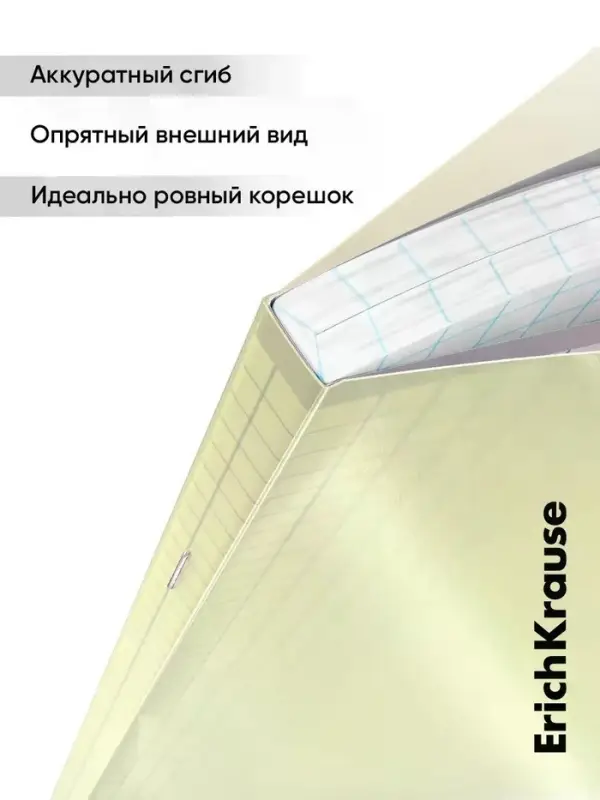 Тетрадь 96 листов в клетку, ErichKrause Классика CoverPro Pastel fizzy, A4, жёлтый, обложка пластиковая