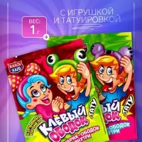 Карамель взрывная "Клёвый Ободок" с игрушкой и татуировкой, 1 г