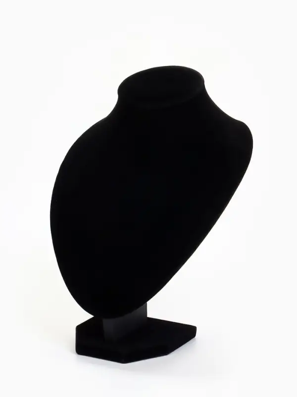 Бюст для украшений QF, 15.5&times;10&times;25 см, h=25 см, чёрный