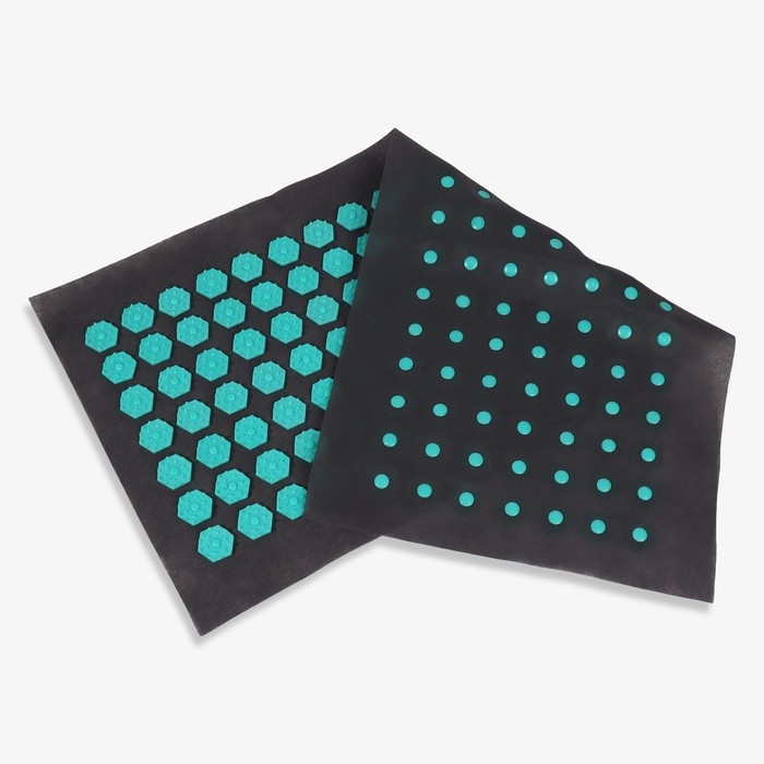 Ипликатор-коврик, основа спанбонд, 140 модулей, 28 × 64 см цвет тёмно-серый/бирюзовый Ипликатор-коврик, основа спанбонд, 140 модулей, 28 × 64 см цвет тёмно-серый/бирюзовый