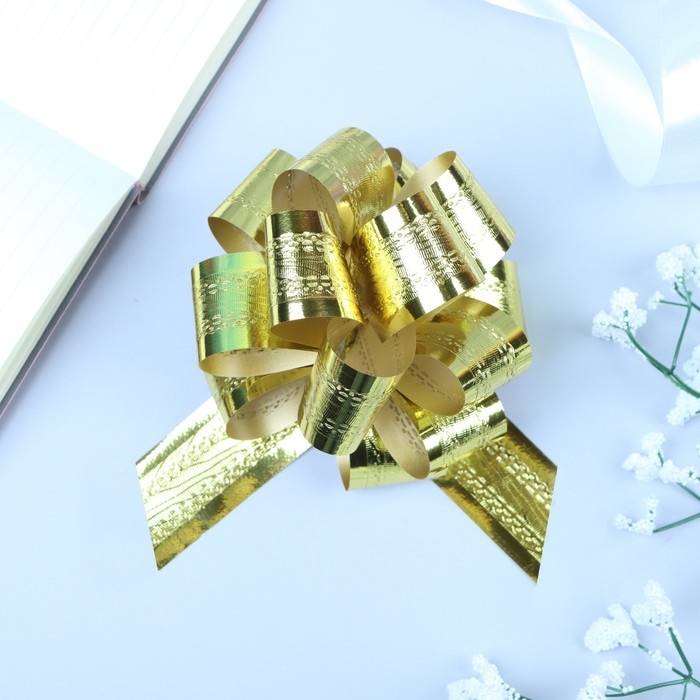 Бант-шар No3,2 полоса, золото Бант-шар No3,2 полоса, золото