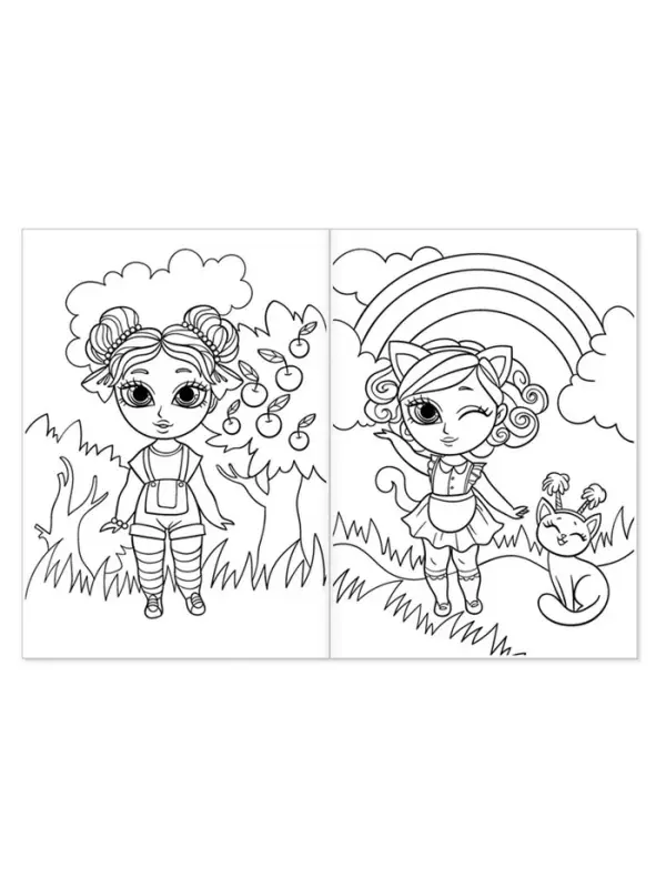 Раскраска для девочек &laquo;Модные куколки&raquo;, А4