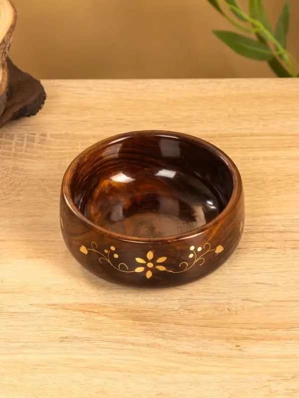 Чаша "Стебель" 12х12х5 см, дерево шишам