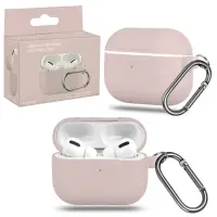 Чехол APods Pro Hang Silicon Сase с карабином Pink Sand