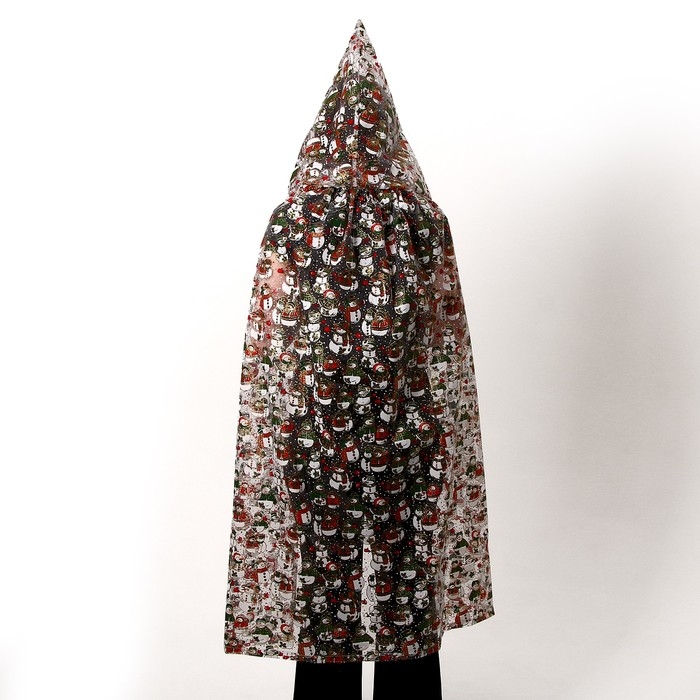 Карнавальный плащ детский «Снеговики», органза, длина 85 см Карнавальный плащ детский «Снеговики», органза, длина 85 см