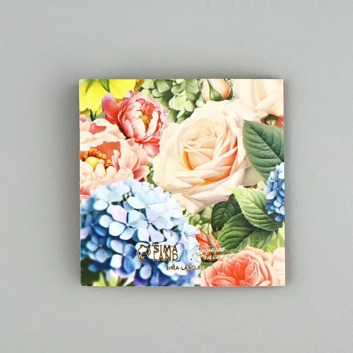 Открытка с конвертом «Цвети от счастья», тиснение, 7 х 7 см Открытка с конвертом «Цвети от счастья», тиснение, 7 х 7 см