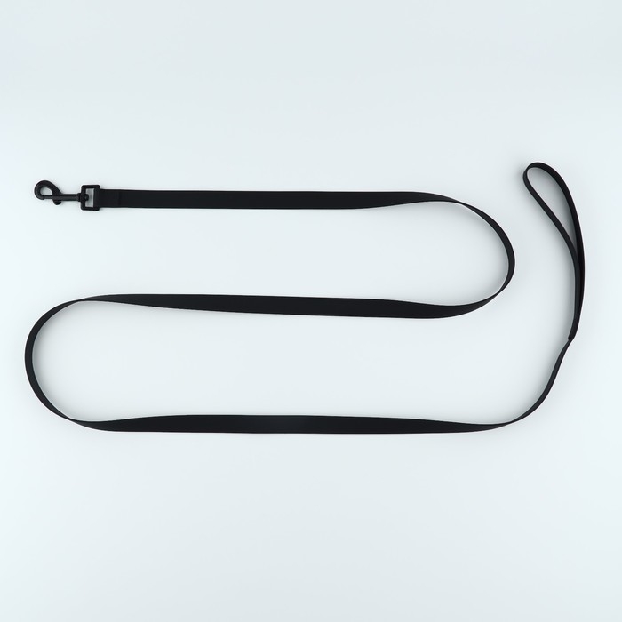 Поводок биотановый 2 м х 20 мм, чёрный Поводок биотановый 2 м х 20 мм, чёрный