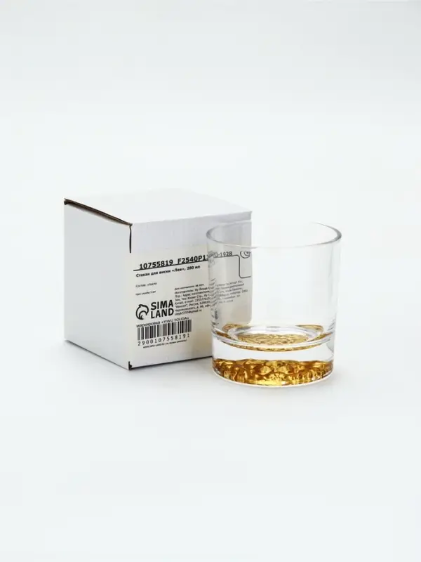 Стакан для виски стеклянный &laquo;Лев&raquo;, 280 мл