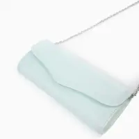 Сумка-клатч женская вечерняя на магните, на длинной цепочке, лаковая, однотонная, чёрная