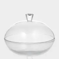 Подставка для торта Paşabah&ccedil;e Patisserie, с крышкой, для ножке, стекло, прозрачная
