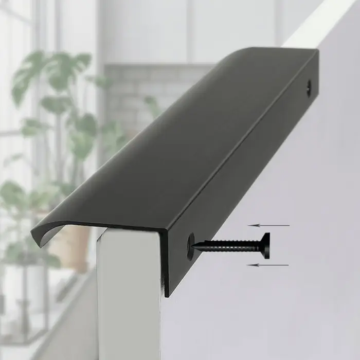 Ручка торцевая CAPPIO RT002BL, L=400 мм, м/о 256 мм, цвет черный, 4 шт.
