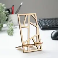 Подставка под телефон «Линии», 15×8 см, дерево