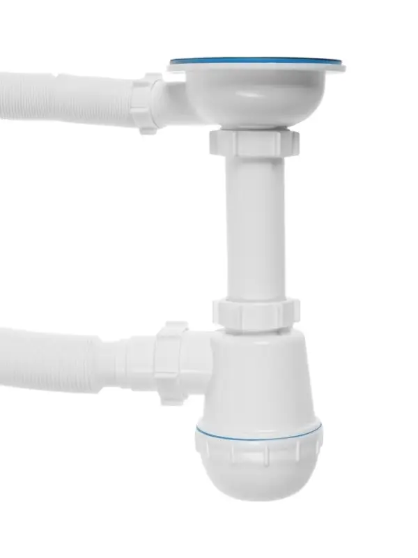 Сифон для мойки ZEIN, 3 1/2&rsquo;&rsquo;*40мм, прямоугольный перелив, с гофротрубой 40/50 мм