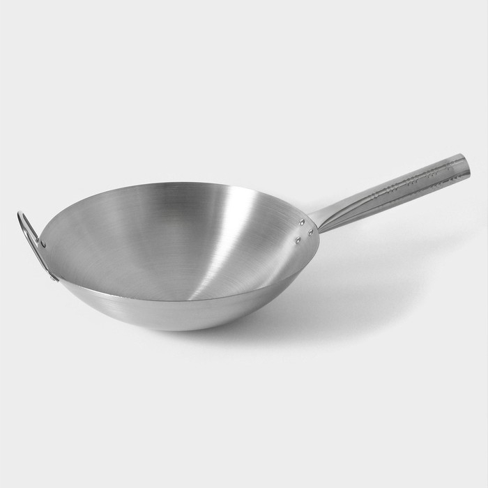 Сковорода-Wok Hanna Knövell из нержавеющей стали Chief, d=32 см, с ручкой Сковорода-Wok Hanna Knövell из нержавеющей стали Chief, d=32 см, с ручкой