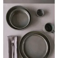 Тарелка Magistro Shadow, d=17 см, с бортом 2 см, фарфор, серая