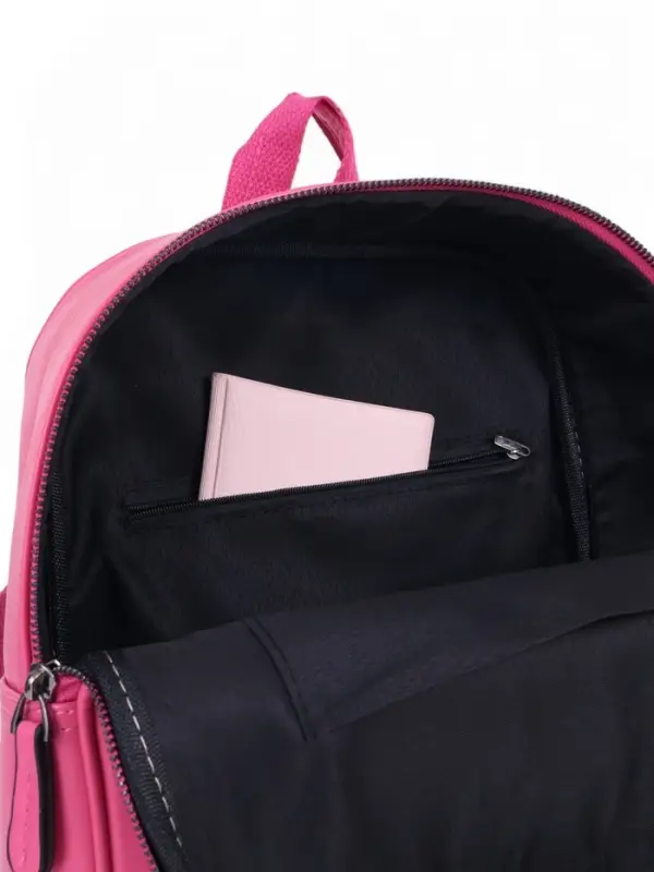 Рюкзак-сумка женский на молнии, с карманами, размер 27&times;9.5&times;32 см, фуксия