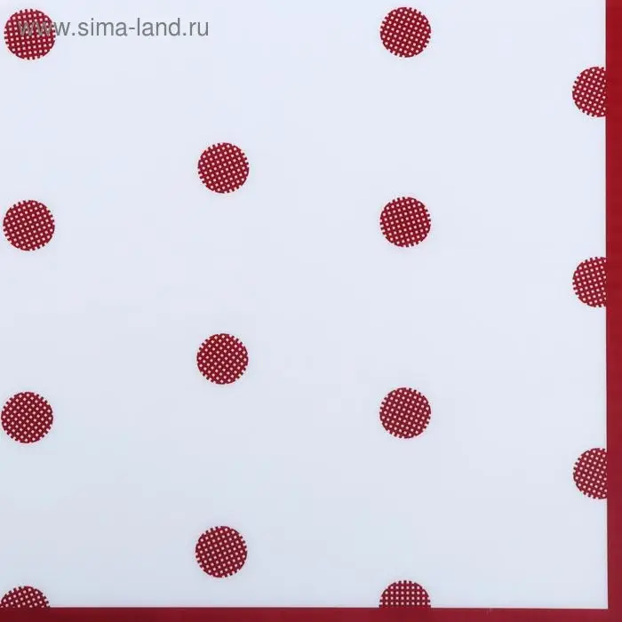 Плёнка для цветов, красный горох, 57×57 см
