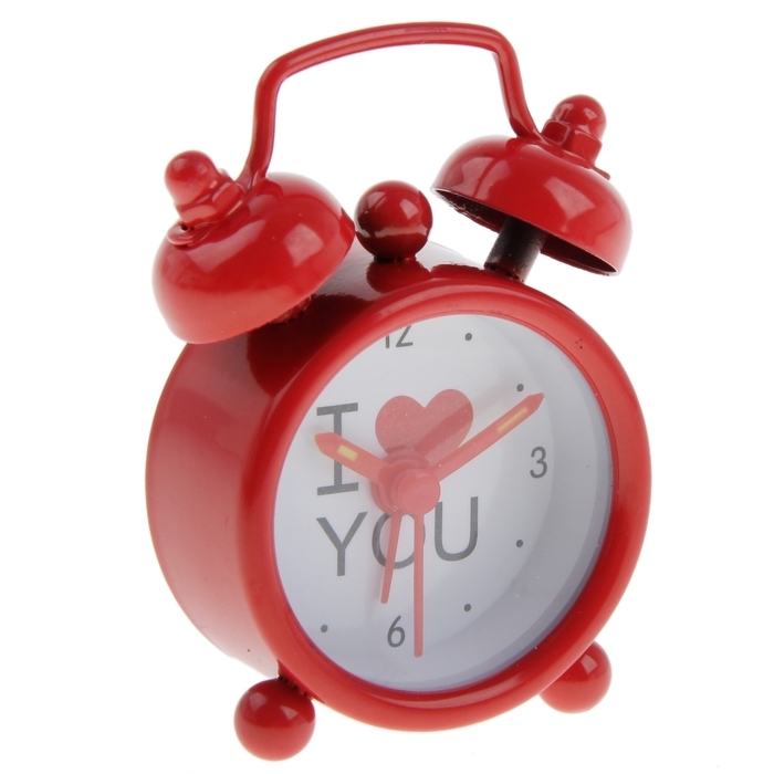 Будильник Будильник "I love you", d-4 см, красный