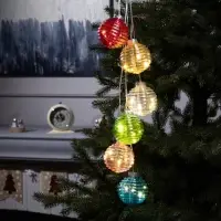 Гирлянда &laquo;Нить-гроздь&raquo; 60 см, прозрачная нить, &laquo;Красочные шары&raquo;, 30 LED, 4.5 В, от батареек AAх3, свечение тёплое белое