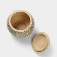Банка для сыпучих продуктов, 13&times;13&times;12 см, бамбук