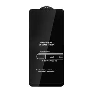 Защитное стекло для Xiaomi Poco M3 6D без упаковки