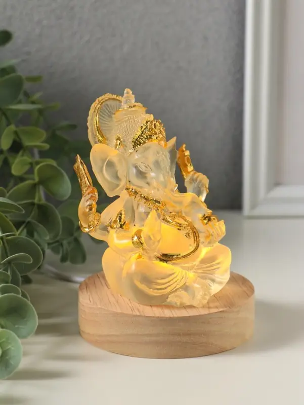 Фигурка светящаяся &laquo;Ганеша - бог мудрости&raquo;, акрил, от USB, 8&times;8&times;10 см