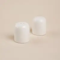 Набор для специй и соусов SL Home &laquo;Тренто&raquo;, 5 предметов, соусник 300 мл, солонка/перечница 60 мл, на деревянной подставке, фарфор, белый