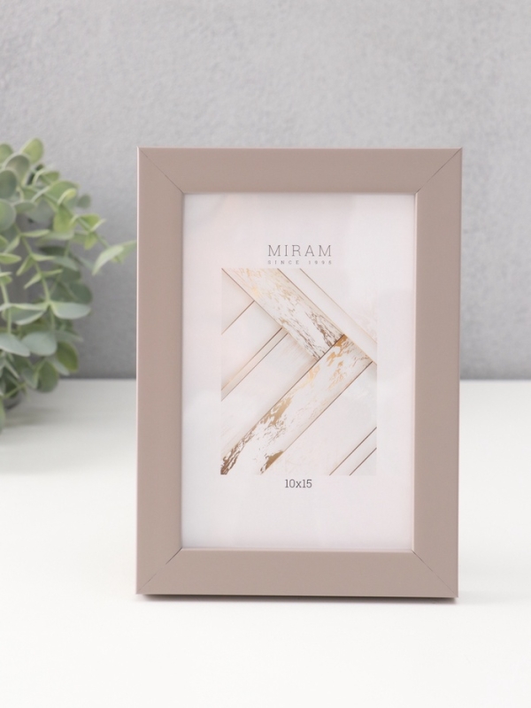 Фоторамка пластик Фоторамка пластик "МИРАМ" 10х15 см, св. коричневый