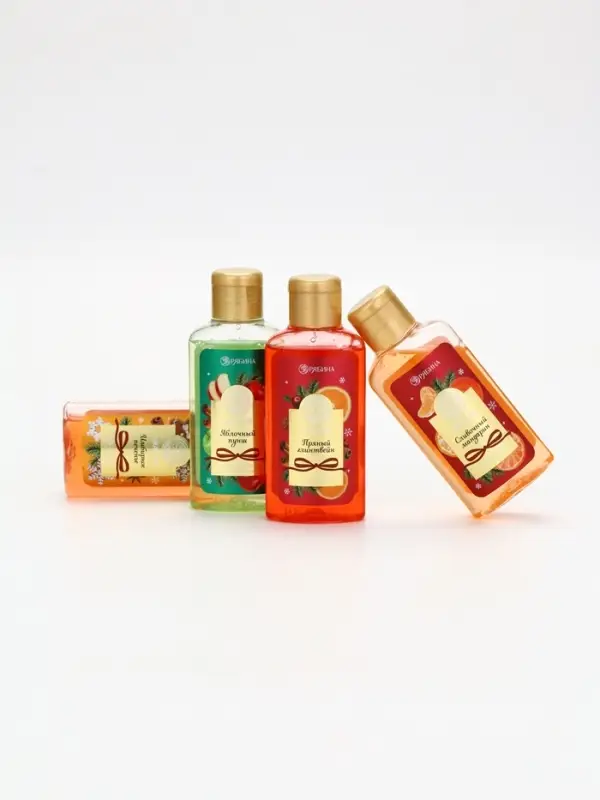 Гель для душа новогодний, аромат: имбирное печенье, 100 мл, Ural Lab