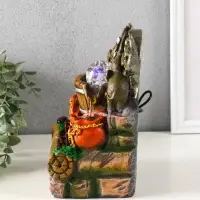 Фонтан настольный с подсветкой &laquo;Два слона с китайской монетой&raquo;, 12&times;15&times;21 см