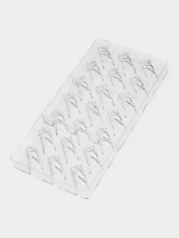 Форма для конфет и шоколада KONFINETTA &laquo;Косичка&raquo;, 27.5&times;17.5&times;2.5 см, 21 ячейка 3.7&times;1.5&times;1.5 см, пластик, прозрачная