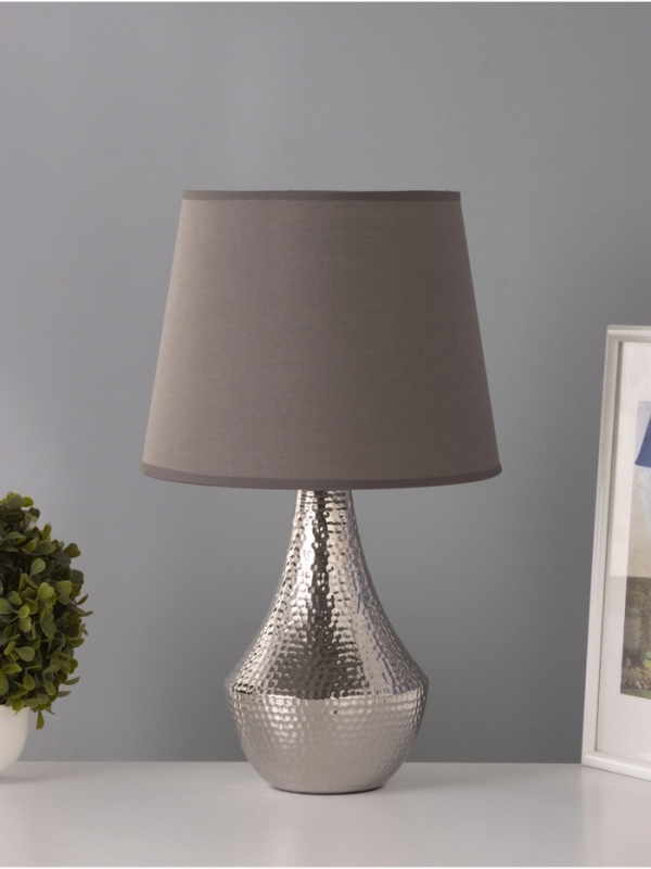 Настольная лампа Настольная лампа "Хелена" 1х15Вт Е14 серый 25х25х39см