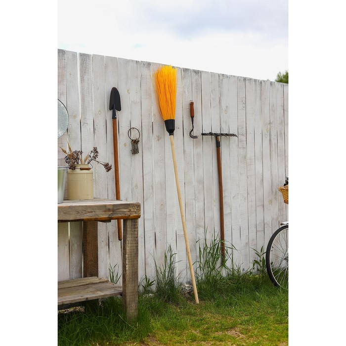 Метла полипропиленовая, с черенком «Дорогая», 5 колец, цвет МИКС Метла полипропиленовая, с черенком «Дорогая», 5 колец, цвет МИКС